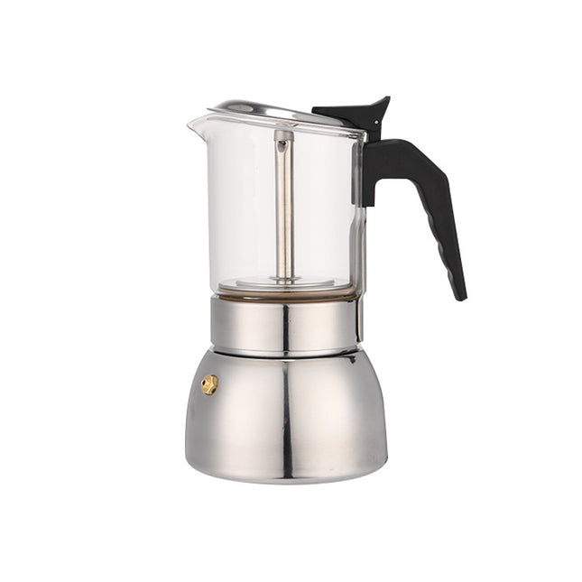 Stainless Steel Coffee Pot Heat-Resistant Glass Portable Home Pour Over