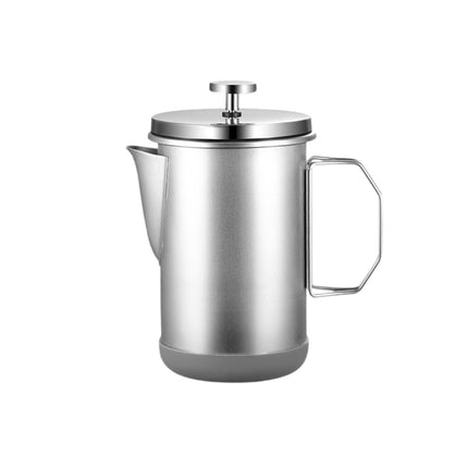 1L Stainless Steel French Press Coffee Maker - Portable Camping Plunger Pot