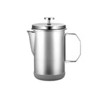 1L Stainless Steel French Press Coffee Maker - Portable Camping Plunger Pot
