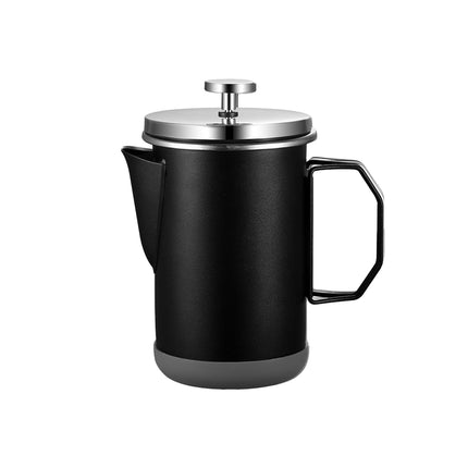 1L Stainless Steel French Press Coffee Maker - Portable Camping Plunger Pot