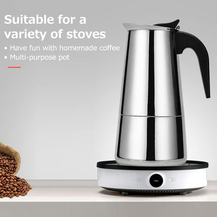Portable Stainless Steel Coffee Pot Travel Coffee Maker Insulated Hot Beverage