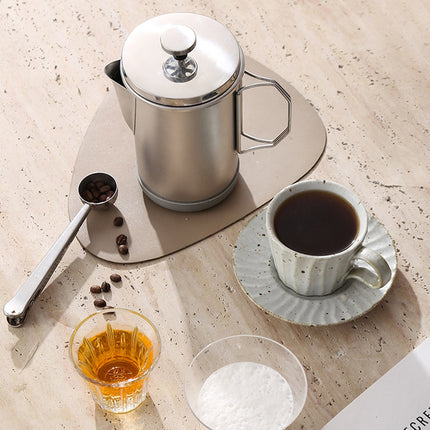 1L Stainless Steel French Press Coffee Maker - Portable Camping Plunger Pot
