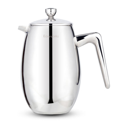 304 Stainless Steel Layer Coffee Pot Press U-Shaped Spout Home Tea Coffee Maker