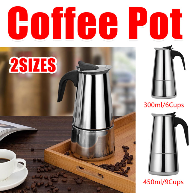 Portable Stainless Steel Coffee Pot Travel Coffee Maker Insulated Hot Beverage