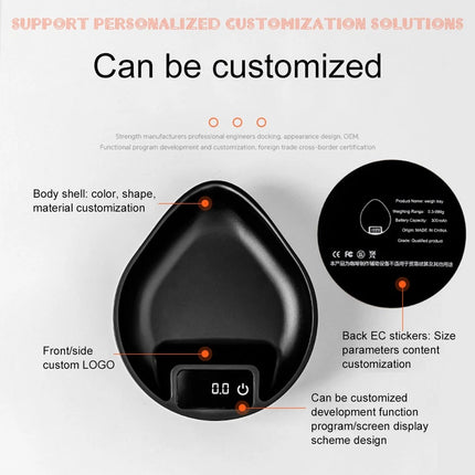 Mini Precision ABS Coffee Bean Digital Scale for Home Cafe Shop Barista Kitchen