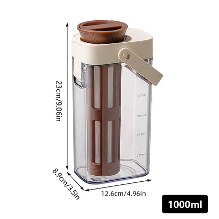 1000ml Coffee Cold Brew Pot Durable with Filter for Home Kitchen Coffee Lovers