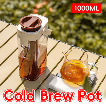1000ml Coffee Cold Brew Pot Durable with Filter for Home Kitchen Coffee Lovers