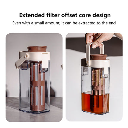 1000ml Coffee Cold Brew Pot Durable with Filter for Home Kitchen Coffee Lovers