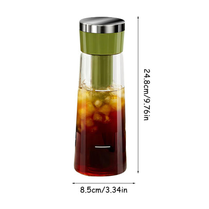 750ml Stainless Steel Filter Cold Brew Coffee Pot Leakproof Design Iced Drinks
