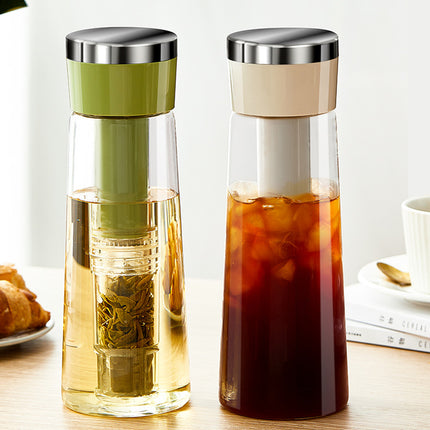750ml Stainless Steel Filter Cold Brew Coffee Pot Leakproof Design Iced Drinks