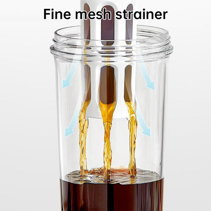 Large Capacity Coffee Cold Brew Pot with Filter 1000ml Clear Easy Clean Daily Use