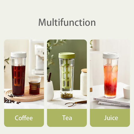 Large Capacity Coffee Cold Brew Pot with Filter 1000ml Clear Easy Clean Daily Use