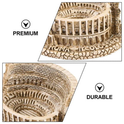 Fish Tank Ornament Roman Colosseum Shape Aquarium Decoration For Landscape Scene
