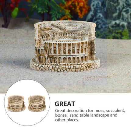 Fish Tank Ornament Roman Colosseum Shape Aquarium Decoration For Landscape Scene