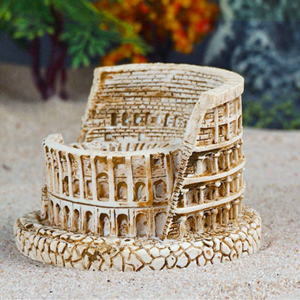 Fish Tank Ornament Roman Colosseum Shape Aquarium Decoration For Landscape Scene