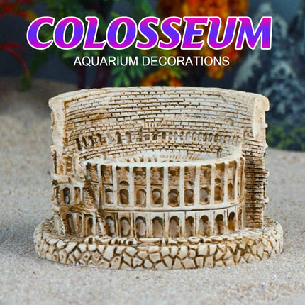 Fish Tank Ornament Roman Colosseum Shape Aquarium Decoration For Landscape Scene