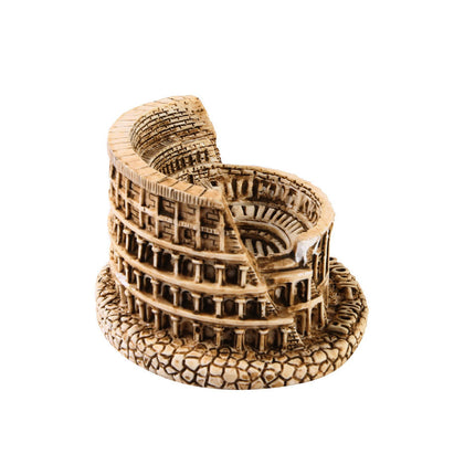 Fish Tank Ornament Roman Colosseum Shape Aquarium Decoration For Landscape Scene