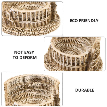 Fish Tank Ornament Roman Colosseum Shape Aquarium Decoration For Landscape Scene