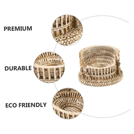 Fish Tank Ornament Roman Colosseum Shape Aquarium Decoration For Landscape Scene