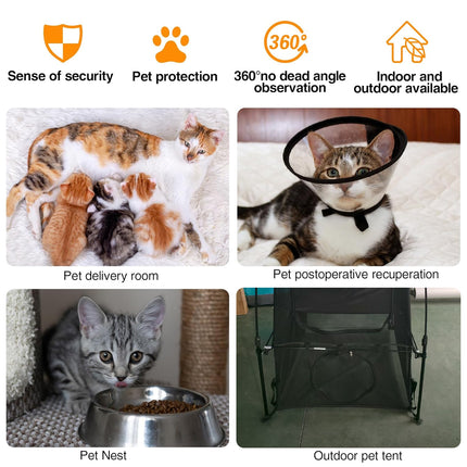 Foldable Breathable Cat Outdoor Tent Portable Game Toy Light for Cat Outings