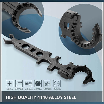 High Hardness Multi-Function Ratcheting Wrench Durable Alloy Steel Rust-Proof