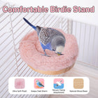 Warm Parrot Perch Platform Bird Stand with Washable Pad for Winter Cage Play