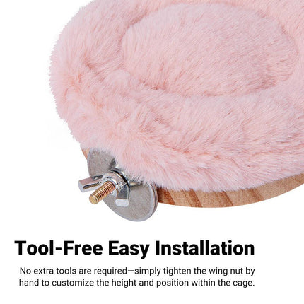 Warm Parrot Perch Platform Bird Stand with Washable Pad for Winter Cage Play