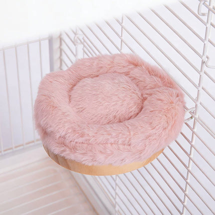 Warm Parrot Perch Platform Bird Stand with Washable Pad for Winter Cage Play
