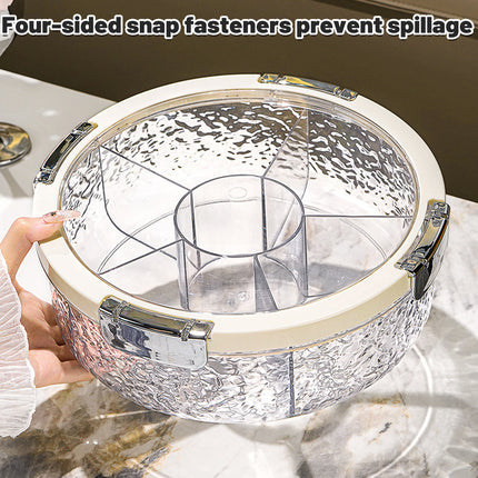 6-Compartment Snack Box with lid Dust-Proof for Home Office Picnic Indoor Use