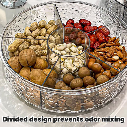 6-Compartment Snack Box with lid Dust-Proof for Home Office Picnic Indoor Use