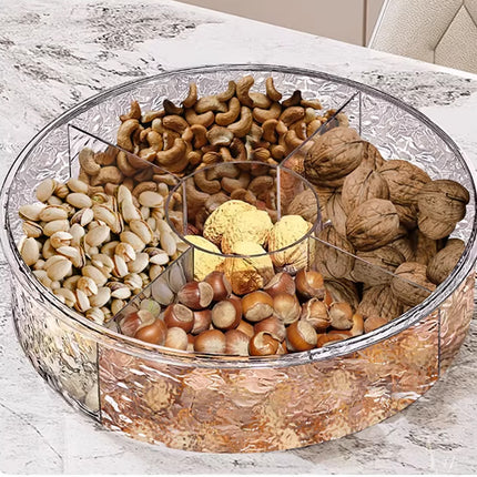 6-Compartment Snack Box with lid Dust-Proof for Home Office Picnic Indoor Use
