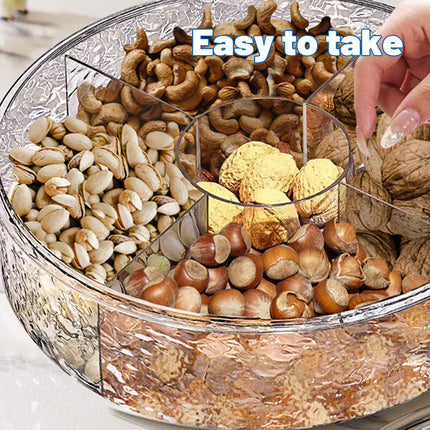 6-Compartment Snack Box with lid Dust-Proof for Home Office Picnic Indoor Use