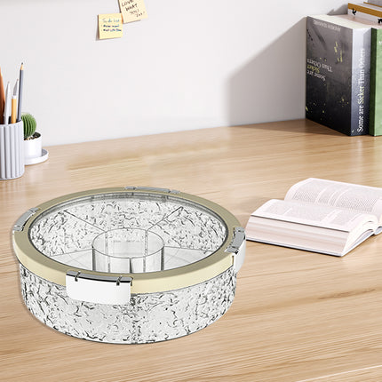 6-Compartment Snack Box with lid Dust-Proof for Home Office Picnic Indoor Use
