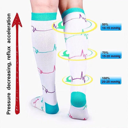 Compression Socks Women Men Adult Medical Nursing Travel Sport Stocking Running - Aimall