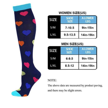 Compression Socks Women Men Adult Medical Nursing Travel Sport Stocking Running - Aimall