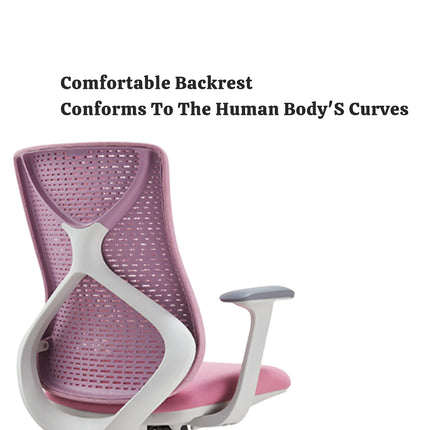 Ergonomic Office Chair Adjustable Height Mesh Back Computer Desk Chair Pink