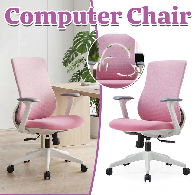 Ergonomic Office Chair Adjustable Height Mesh Back Computer Desk Chair Pink