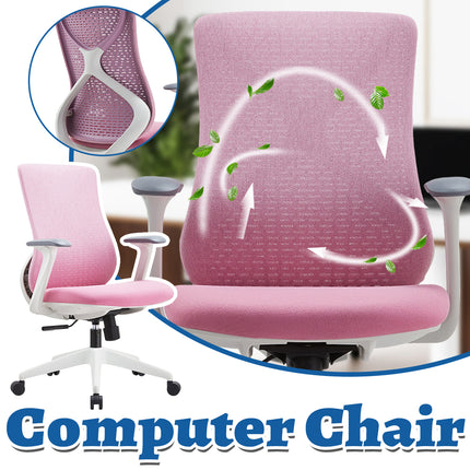 Ergonomic Office Chair Adjustable Height Mesh Back Computer Desk Chair Pink