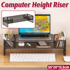 Monitor Laptop Height Riser with Storage Shelf for Home Office Space Saving Use