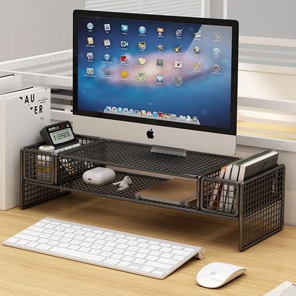 Monitor Laptop Riser Stand with Storage Compartment for Home Office Space Saving