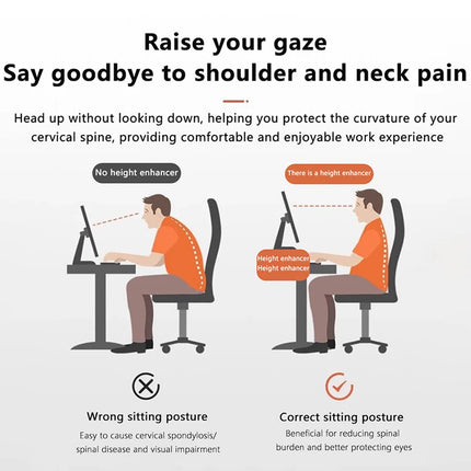 Monitor Laptop Riser Stand with Storage Compartment for Home Office Space Saving