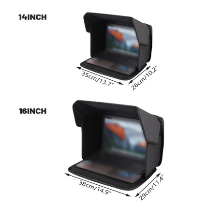 Foldable Laptop Sun Shade Privacy Cover 14 or 16 inch for Outdoor Travel Office