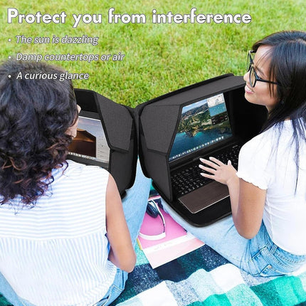 Foldable Laptop Sun Shade Privacy Cover 14 or 16 inch for Outdoor Travel Office