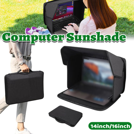 Foldable Laptop Sun Shade Privacy Cover 14 or 16 inch for Outdoor Travel Office