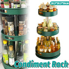 3 Tier 360-Degree Rotating Spice Rack Durable Tall Countertop Kitchen Shelf