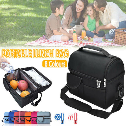 Insulated Lunch Bag Box Tote Cooler For Women Men Hot Cold Food Thermal