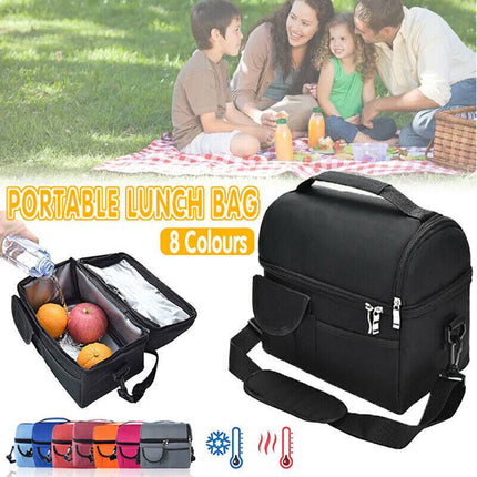 Insulated Lunch Bag Box Tote Cooler For Women Men Hot Cold Food Thermal