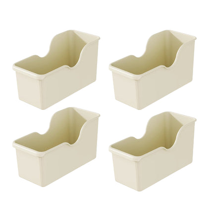4PCS Wheeled Kitchen Storage Box Large Capacity Pots Spice Bottles Organizer