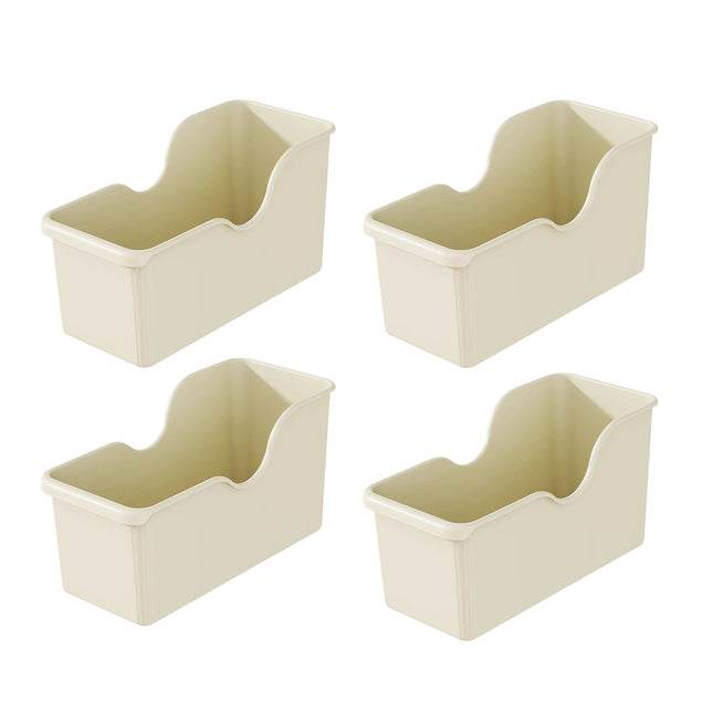 4PCS Wheeled Kitchen Storage Box Large Capacity Pots Spice Bottles Organizer