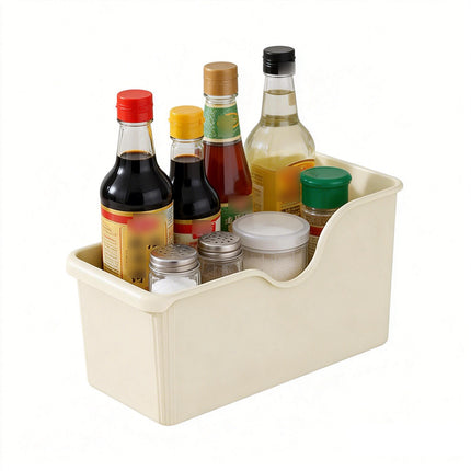4PCS Wheeled Kitchen Storage Box Large Capacity Pots Spice Bottles Organizer